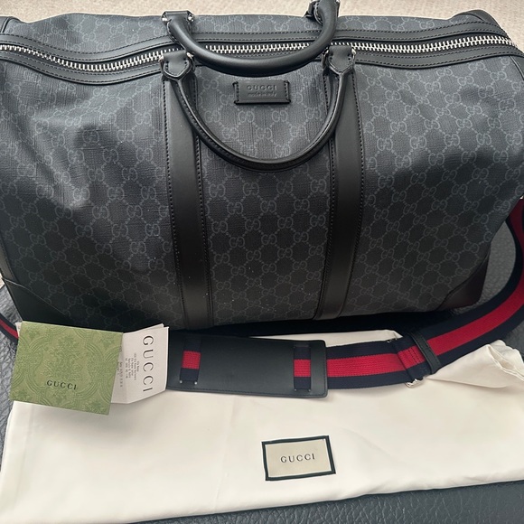 Gucci Black and Gray Duffel Bag - Picture 1 of 4